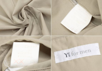 Y's for men Wool Nylon Zip-Up Stand Long Jacket Size M
