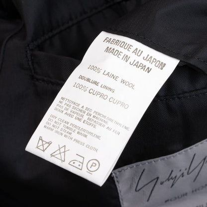 Yohji Yamamoto POUR HOMME Wool Gabardine Jacket Black Size 2