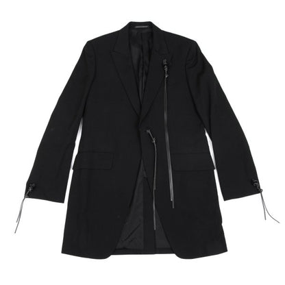 Yohji Yamamoto POUR HOMME Wool Gabardine Jacket Black Size 3