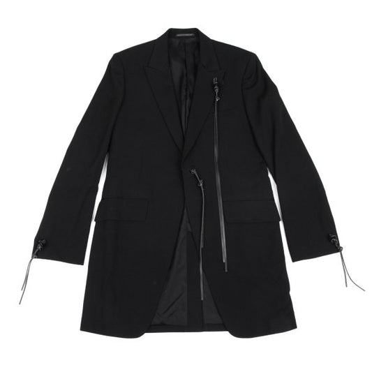 Yohji Yamamoto POUR HOMME Wool Gabardine Jacket Black Size 3