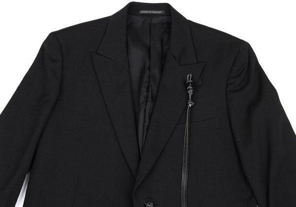 Yohji Yamamoto POUR HOMME Wool Gabardine Jacket Black Size 3