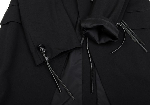 Yohji Yamamoto POUR HOMME Wool Gabardine Jacket Black Size 3