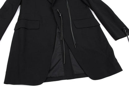Yohji Yamamoto POUR HOMME Wool Gabardine Jacket Black Size 3