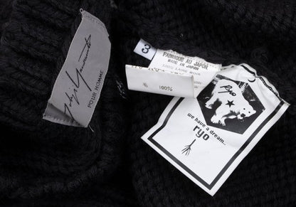 Yohji Yamamoto POUR HOMME Madness Sweater Black Size 3