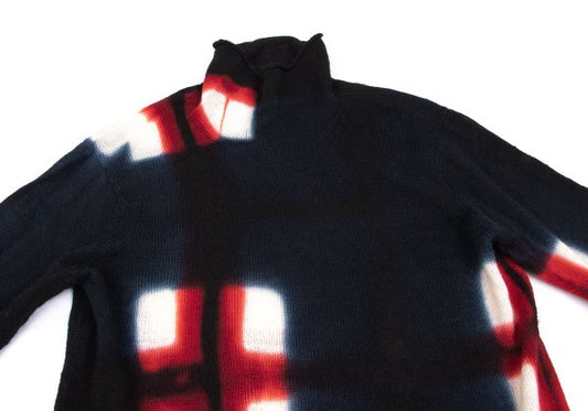 Yohji Yamamoto POUR HOMME 08AW Garment Dyed Knit Navy Size 3