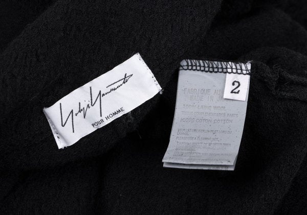 Yohji Yamamoto POUR HOMME Wool Garment Knit Black Size 2