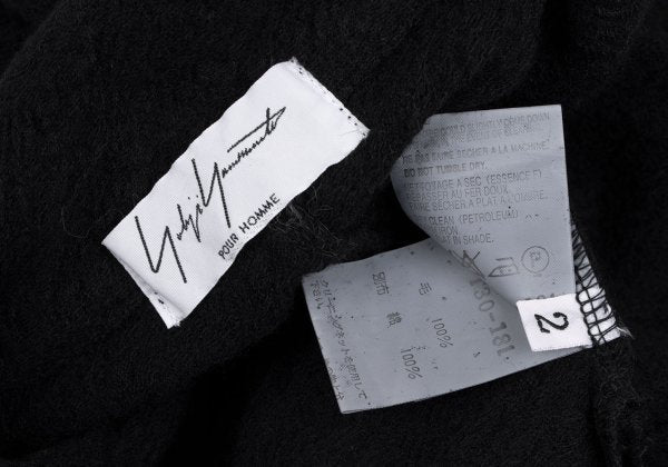 Yohji Yamamoto POUR HOMME Wool Garment Knit Black Size 2