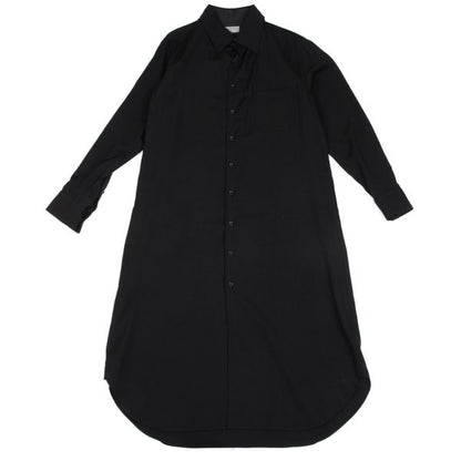 Yohji Yamamoto POUR HOMME Wool Gabardine Shirt Black Size 3