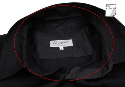 Yohji Yamamoto POUR HOMME Wool Gabardine Shirt Black Size 3