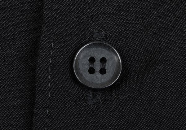 Yohji Yamamoto POUR HOMME Wool Gabardine Shirt Black Size 3