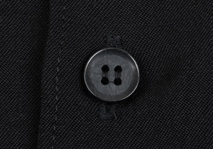 Yohji Yamamoto POUR HOMME Wool Gabardine Shirt Black Size 3
