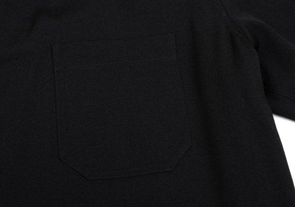 Yohji Yamamoto POUR HOMME Wool Gabardine Shirt Black Size 3