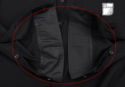 Yohji Yamamoto POUR HOMME Wool Gabardine Shirt Black Size 3