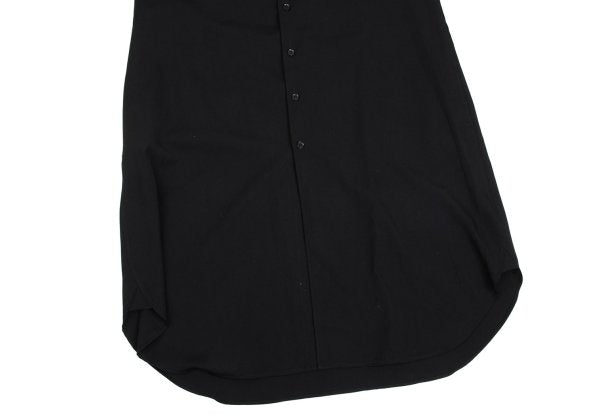 Yohji Yamamoto POUR HOMME Wool Gabardine Shirt Black Size 3