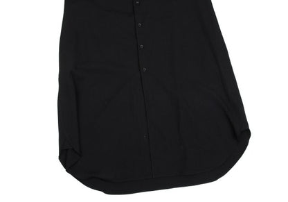 Yohji Yamamoto POUR HOMME Wool Gabardine Shirt Black Size 3