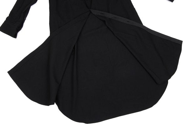 Yohji Yamamoto POUR HOMME Wool Gabardine Shirt Black Size 3