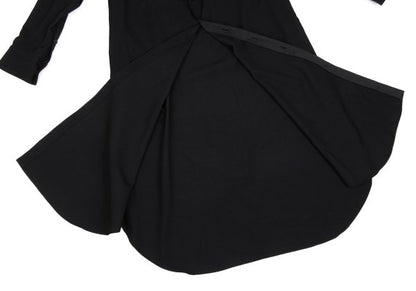 Yohji Yamamoto POUR HOMME Wool Gabardine Shirt Black Size 3
