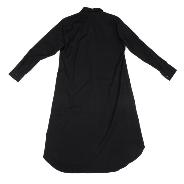 Yohji Yamamoto POUR HOMME Wool Gabardine Shirt Black Size 3