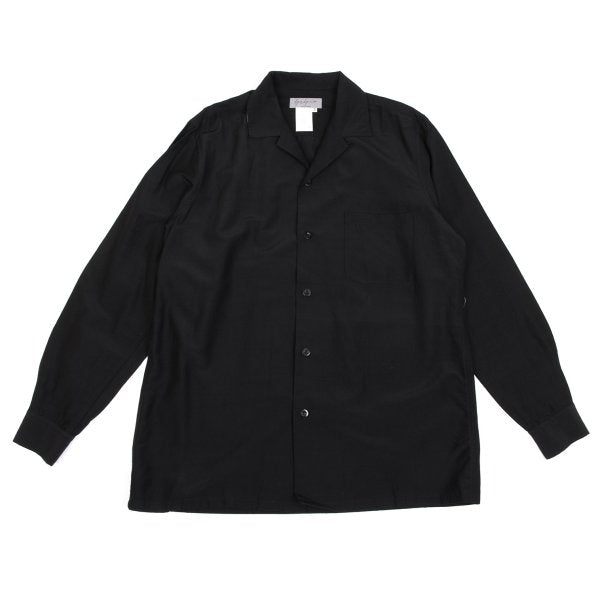 Yohji Yamamoto POUR HOMME Silk Blend Shirt Black Size 3