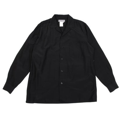 Yohji Yamamoto POUR HOMME Silk Blend Shirt Black Size 3