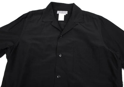 Yohji Yamamoto POUR HOMME Silk Blend Shirt Black Size 3