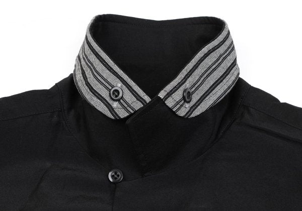 Yohji Yamamoto POUR HOMME Silk Blend Shirt Black Size 3