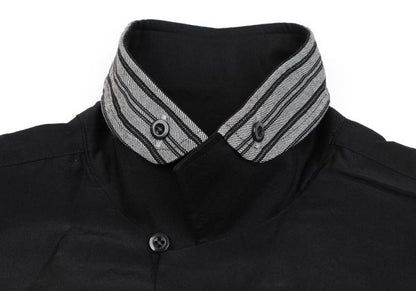 Yohji Yamamoto POUR HOMME Silk Blend Shirt Black Size 3