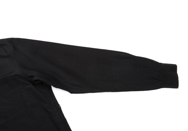 Yohji Yamamoto POUR HOMME Silk Blend Shirt Black Size 3