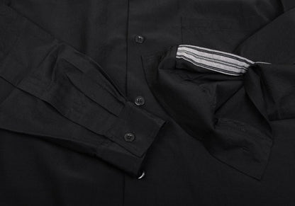 Yohji Yamamoto POUR HOMME Silk Blend Shirt Black Size 3