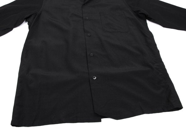 Yohji Yamamoto POUR HOMME Silk Blend Shirt Black Size 3