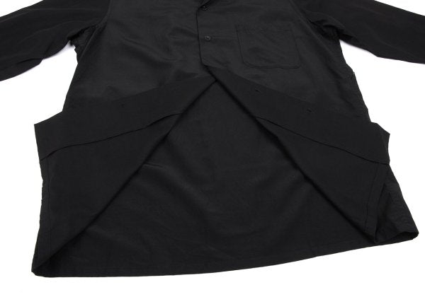 Yohji Yamamoto POUR HOMME Silk Blend Shirt Black Size 3