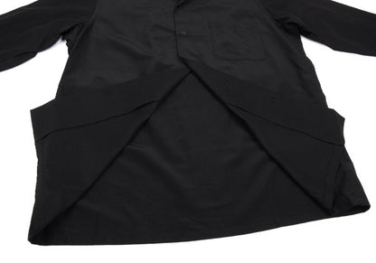 Yohji Yamamoto POUR HOMME Silk Blend Shirt Black Size 3