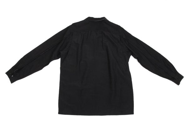 Yohji Yamamoto POUR HOMME Silk Blend Shirt Black Size 3