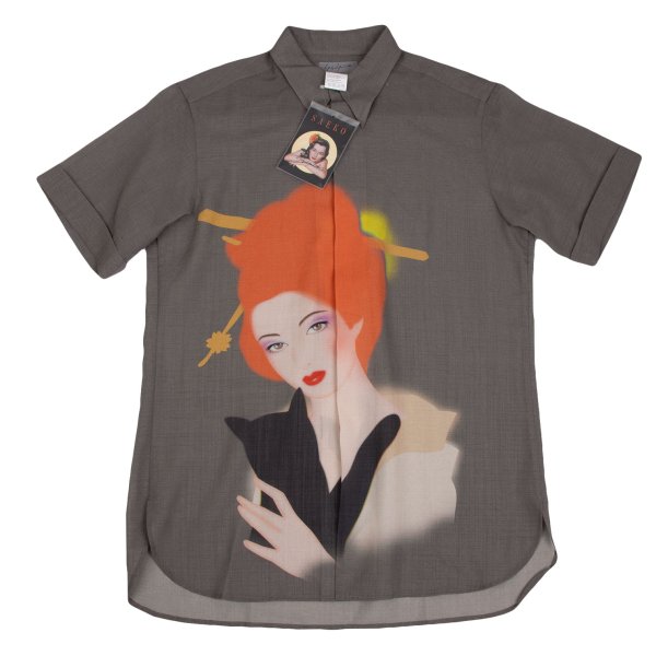 Yohji Yamamoto POUR HOMME Saeko Tsumura Shirt Greige Size 3