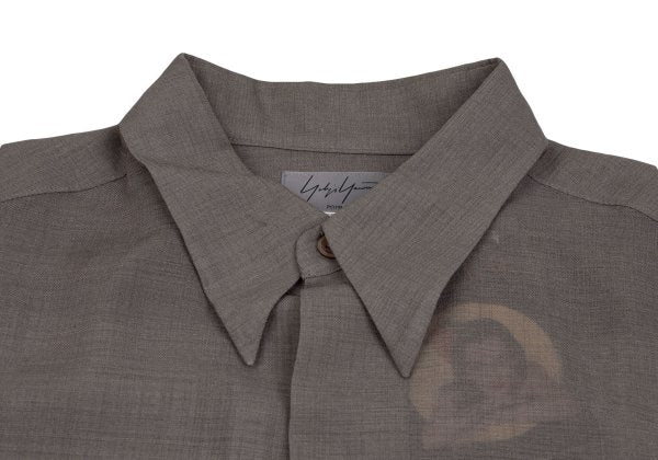 Yohji Yamamoto POUR HOMME Saeko Tsumura Shirt Greige Size 3