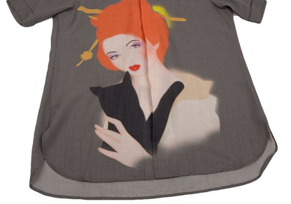 Yohji Yamamoto POUR HOMME Saeko Tsumura Shirt Greige Size 3