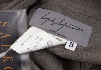 Yohji Yamamoto POUR HOMME Saeko Tsumura Shirt Greige Size 3