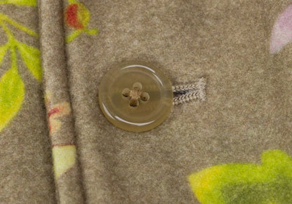 Y's for men Wool Floral Reversible Jacket Khaki Multi Size 3