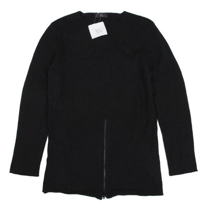 Y's for men Cashmere Hem Zip Design Sweater Black Size 2