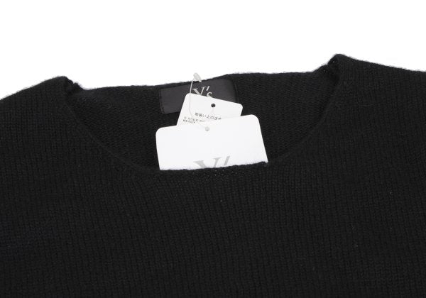 Y's for men Cashmere Hem Zip Design Sweater Black Size 2