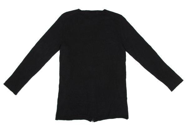 Y's for men Cashmere Hem Zip Design Sweater Black Size 2
