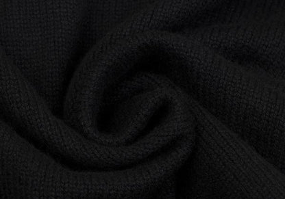Y's for men Cashmere Hem Zip Design Sweater Black Size 2