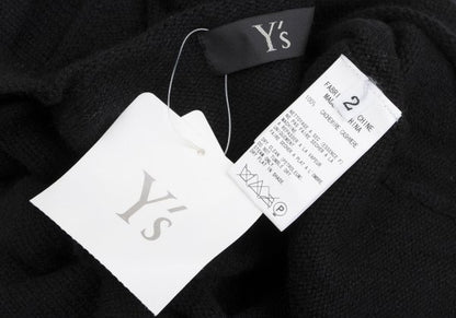 Y's for men Cashmere Hem Zip Design Sweater Black Size 2