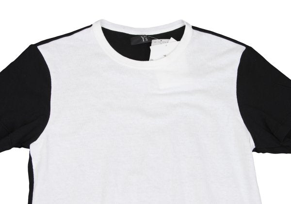 Y's for men Wool Blend Panel S/S T-Shirt Black Size 2