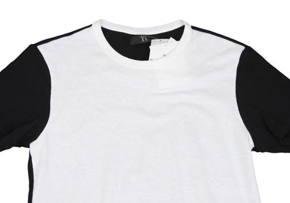 Y's for men Wool Blend Panel S/S T-Shirt Black Size 2