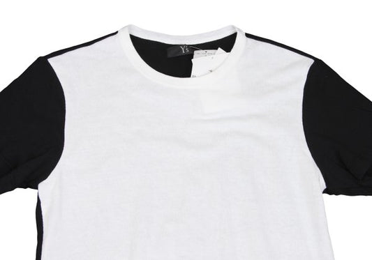 Y's for men Wool Blend Panel S/S T-Shirt Black Size 2