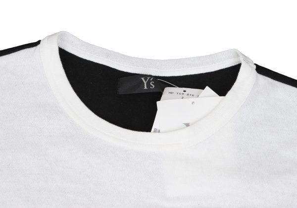 Y's for men Wool Blend Panel S/S T-Shirt Black Size 2