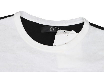 Y's for men Wool Blend Panel S/S T-Shirt Black Size 2