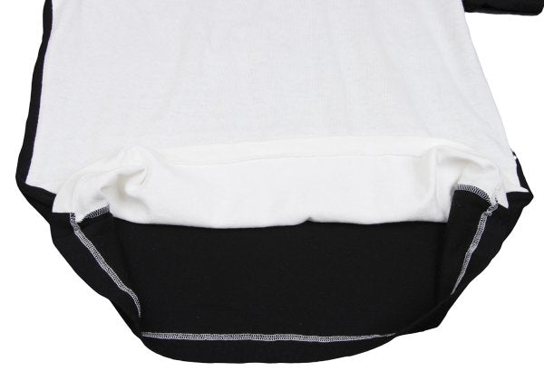 Y's for men Wool Blend Panel S/S T-Shirt Black Size 2
