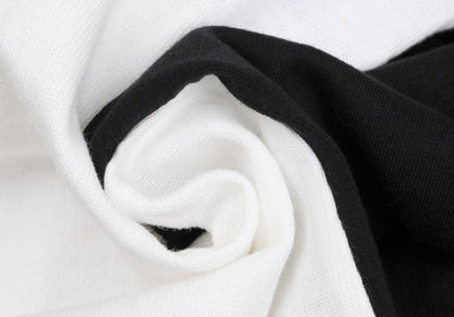 Y's for men Wool Blend Panel S/S T-Shirt Black Size 2